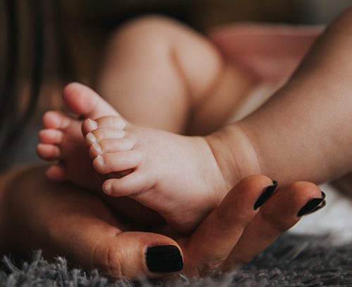 Child before toenail removal