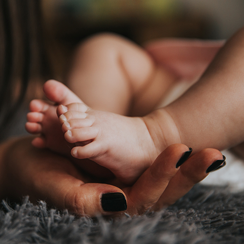 Child before toenail removal