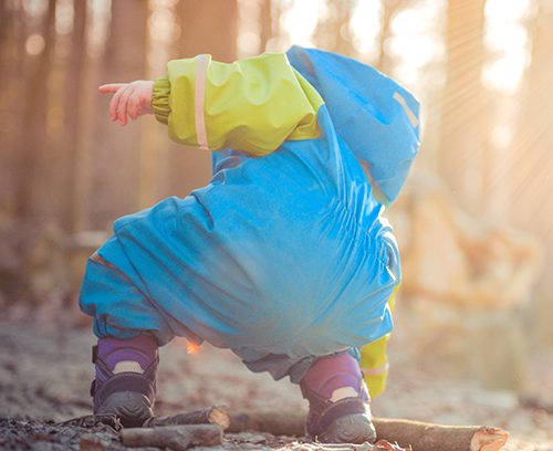 Kid playing outside