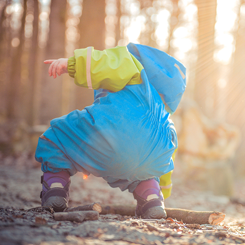 Kid playing outside