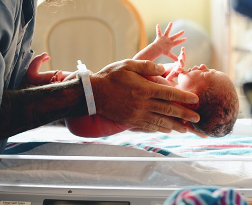 Premature Baby in Pediatrics office