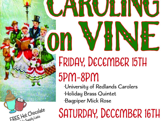 A Caroling on Vine poster with less information than on this page.