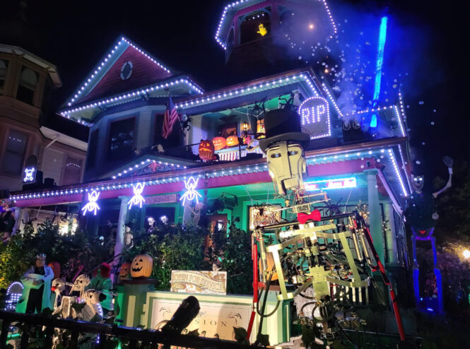 Halloween Light Show at Redlands Mission Pediatrics
